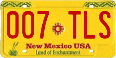 NM license plate 007TLS