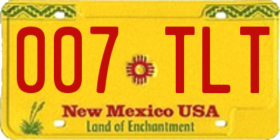 NM license plate 007TLT