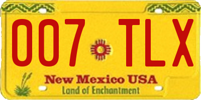 NM license plate 007TLX