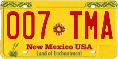 NM license plate 007TMA