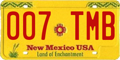 NM license plate 007TMB