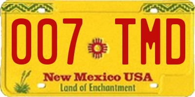 NM license plate 007TMD