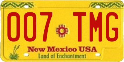 NM license plate 007TMG