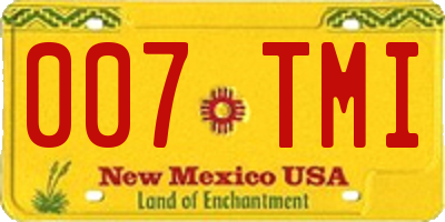 NM license plate 007TMI