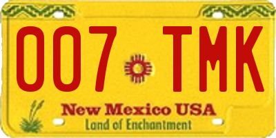 NM license plate 007TMK