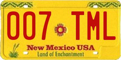 NM license plate 007TML