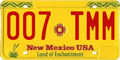 NM license plate 007TMM