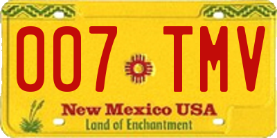 NM license plate 007TMV