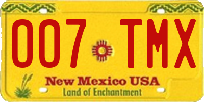 NM license plate 007TMX
