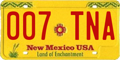 NM license plate 007TNA