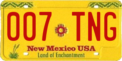 NM license plate 007TNG
