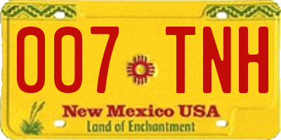 NM license plate 007TNH