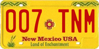 NM license plate 007TNM
