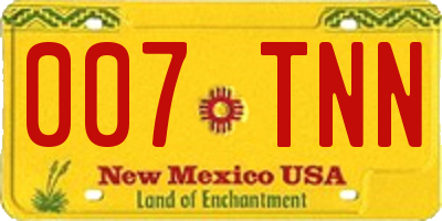 NM license plate 007TNN