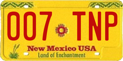 NM license plate 007TNP