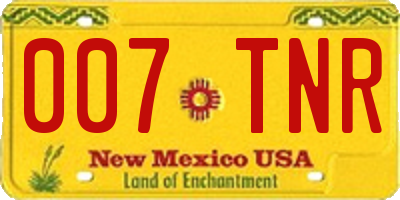 NM license plate 007TNR