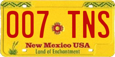 NM license plate 007TNS
