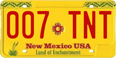 NM license plate 007TNT