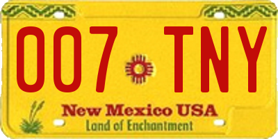 NM license plate 007TNY