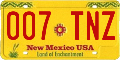 NM license plate 007TNZ