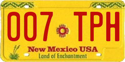 NM license plate 007TPH