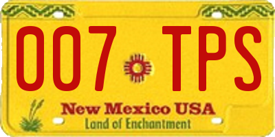 NM license plate 007TPS