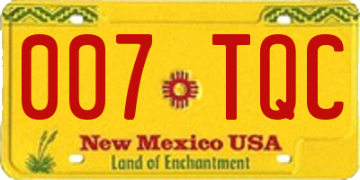 NM license plate 007TQC