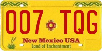 NM license plate 007TQG