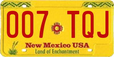 NM license plate 007TQJ