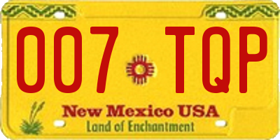 NM license plate 007TQP