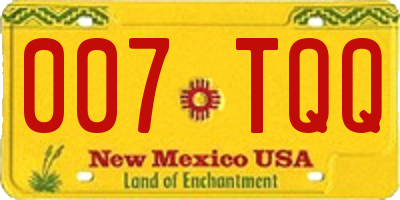 NM license plate 007TQQ
