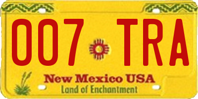 NM license plate 007TRA