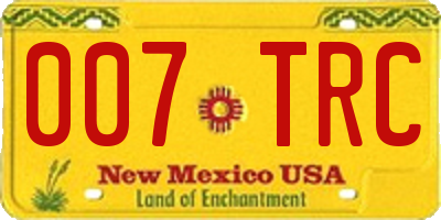NM license plate 007TRC