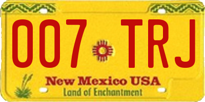 NM license plate 007TRJ