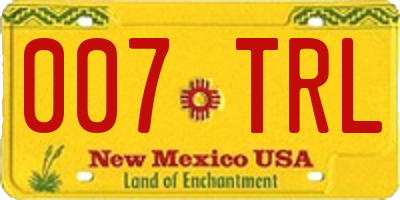 NM license plate 007TRL