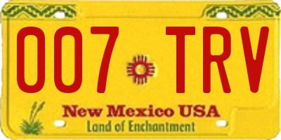 NM license plate 007TRV