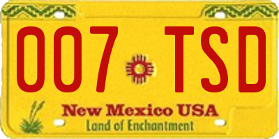 NM license plate 007TSD