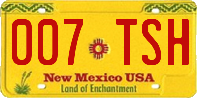 NM license plate 007TSH
