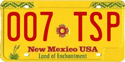 NM license plate 007TSP
