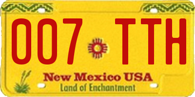 NM license plate 007TTH