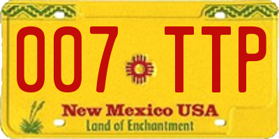 NM license plate 007TTP