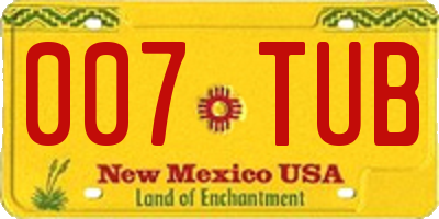 NM license plate 007TUB