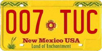 NM license plate 007TUC