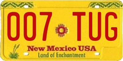 NM license plate 007TUG