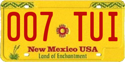 NM license plate 007TUI
