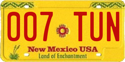 NM license plate 007TUN