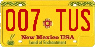NM license plate 007TUS
