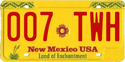NM license plate 007TWH