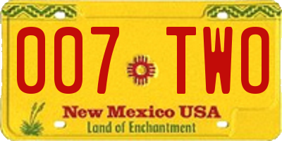 NM license plate 007TWO