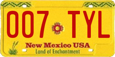 NM license plate 007TYL
